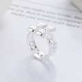 wholesale S925 Sterling Silver Sweet Style Creative Bow Design Ring, Korean and Japanese Version, Fresh and Trendy Index Finger Ring for Women-0-0