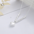 wholesale S925 Sterling Silver Korean-style Creative Flash Bead Three-dimensional Sweet Collarbone Necklace for Women-0-0