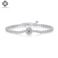 wholesale S925 Sterling Silver Moissanite Bracelet, New European and American Style Light Luxury Handmade Jewelry, Source Direct Wholesale Chain-0-1