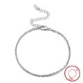 wholesale S925 Sterling Silver Floral Chain Platinum Sparkly Bracelet with Stars Manufacturer-0-0
