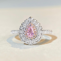wholesale S925 Sterling Silver Pink Diamond Ring, Pink Gemstone, Cute and Minimalist Ins-style Gemstone Ring Wholesale-Yellow Diamond-CBJZ340 9