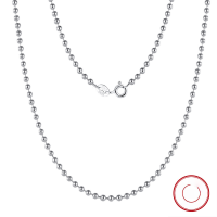 wholesale S925 Sterling Silver Jewelry, 12mm 20mm 25mm Sparkle Bead Chain, Versatile Plain Silver Wholesale-White gold 2mm light bead necklace, 40CM long, weighing approximately 4.2g 925 silver