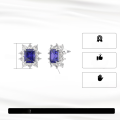 wholesale S925 Sterling Silver Jewelry, Light Luxury 5A Ultra-Sparkling Zircon Earrings, Vintage and Elegant Blue Tanzanite Earrings-0-4