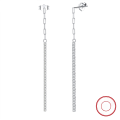 wholesale S925 Sterling Silver, 14K Gold Ear Thread with 4A Zircon, Fashionable European and American Internet Celebrity Style, Direct from Manufacturer-0-4