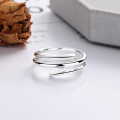 wholesale S925 Sterling Silver Twisted Thread Ring for Women, Small Niche Luxury Index Finger Ring, Direct from Manufacturer-0-3