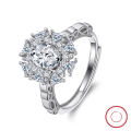 wholesale S925 Sterling Silver Cloud Pull Jewelry Ring, Light Luxury Extra Sparkling Zircon Rings, Oval Zircon Wedding Ring-0-5
