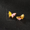 wholesale Gold-plated 925 Silver Enamel Butterfly Pendant for DIY Bracelet Necklace Accessory Hand Weaving Materials-0-19