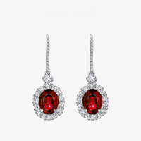 wholesale 925 Silver Cultured Ruby/Sapphire 2ct Oval 7*9 Earrings, European and American Luxury Style, Shipei Jewelry New Collection-Cultivated Sapphire [E-0133] Main Stone 7*9