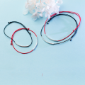 wholesale S925 silver bracelet for women, Korean-style minimalist light bead black rope adjustable one-word accessory for women S1464-0-3