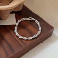 wholesale 925 Sterling Silver Elastic Beaded Wrap Bracelet for Women, Ins Niche Design, Minimalist and High-End Sense Hand Accessory-0-3