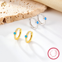 wholesale 925 Sterling Silver Cross-Border Hot-Sell Klein Opal Ear Cuff with High-End Minimalist Style and Versatile Wear-Gold 925 silver