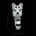 wholesale 925 Silver Gold-Plated Ring with High-Carbon Diamonds, Enamel Bengal Leopard Cat High-End Jewelry for Women-0-1