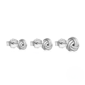wholesale 925 Sterling Silver New Fashion Creative Love Knot Set Stud Earrings,INS。-0-6