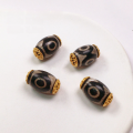 wholesale Gold-plated S925 Silver Agate Tianzhu Barrel Bead Spacer Beads Accessories Bracelet String DIY Semi-finished Product New Arrival Special Offer-0-9