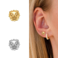wholesale S925 Sterling Silver Hip Hop Lion Head Piercing Bead Spiral Ear Cartilage Stud-0-2