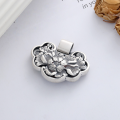 wholesale S990 Silver Classical Chinese Style Ethnic Enamel Auspicious Clouds Ruyi Peony Hollow-Out Pendant Lock-0-2