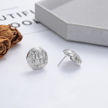 wholesale S925 Silver Retro Fashion European and American Woven Thread Button Design Creative Trendy Wind Earrings Ear Studs-0-0