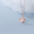 wholesale S925 silver celestial planet necklace, Korean-style minimalist hollow star cosmic pendant collarbone chain D8036-0-1