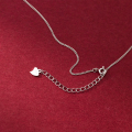 wholesale S925 silver fresh and sweet ins-style niche design exquisite diamond-inlaid fortune ingot necklace Y02090-0-4