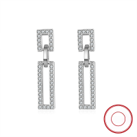 wholesale S925 sterling silver geometric earrings with zirconia, versatile earrings, factory direct wholesale-925 silver