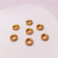 wholesale Metal S925 gold-plated diamond spacer bead spacer accessory for bracelet necklace stringing cord DIY handmade semi-finished product-0-10