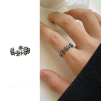 wholesale Metal material, cross ring for men and women,-xb1443-Thai silver Adjustable opening