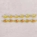 wholesale Gold-plated S925 silver connector chain spacer beads semi-finished DIY jewelry crystal accessories for bracelets and necklaces-0-1