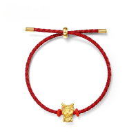 wholesale 925 silver gold-plated trendy New Chinese-style Guochao Feng five-blessing dragon bracelet with lucky bag red rope for wholesale-Yuanbao Dragon>925 Silver