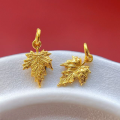 wholesale Gold-plated 925 ancient silver accessories: gold nugget, feather, Yellow Jambhala, Zhacilamo, maple leaf pendant, small Buddha spacer beads for DIY-0-10