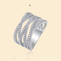 wholesale S925 Sterling Silver Ring Amazon Moissanite Ring Cross-Border E-Commerce Hot Selling in Europe and America Luxury High-End Wholesale-0-0
