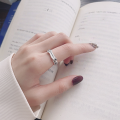 wholesale S925 silver irregular English letter open ring, ins light luxury niche design index finger ring for women-0-3