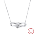 wholesale 925 Sterling Silver Y-Shaped Cross Pendant Lock Necklace for Women, Hot-Selling-0-14