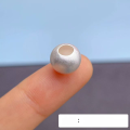 wholesale 999 Pure Silver Beads Loose Beads Matte Beads Ancient Method Silver Beads Round Beads Handmade DIY Beading Materials Pure Silver Accessories Single Bead-0-11