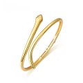 wholesale S925 Gold-Plated Silver Geometric Minimalist Serpent Bangle, Niche Women's Bracelet Wholesale for European and American New Fashion-0-0