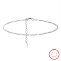 wholesale S925 Sterling Silver 12mm Spacer Chain Ankle Bracelet, Minimalist & Versatile Cross-Border Bestseller Factory Direct-0-4