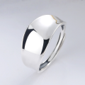 wholesale S925 Sterling Silver Retro Korean Style Minimalist Ins Cold Wave Bumpy Ripple Polished Versatile Open Ring-0-0
