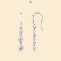 wholesale S925 Sterling Silver Cross-border Moissanite New Long Earrings Temu Amazon Best-Selling Dangle Earrings Factory Wholesale-0-0