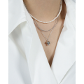 wholesale S925 Sterling Silver Korean Version Ins Minimalist Niche Design Versatile Mushroom Texture Women's Collarbone Necklace-0-3