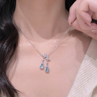 wholesale S925 Sterling Silver Jade Butterfly Necklace Women, Light Luxury Ins Style Niche Design High-End Gourd Collarbone Chain Wholesale-Butterfly Jade Gourd Necklace/Approx. 3.94g&gt;TL013792