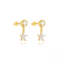 wholesale 925 Sterling Silver Metal With Marquise-cut Zircon And Pearl Earrings, Small Ins Style-Gold#5 925 silver