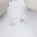 wholesale S925 Sterling Silver Creative Irregular Fan-shaped Ear Studs Korean Stylish Ins Wind Small Design Sense Earrings for Women-0-1