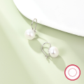 wholesale S925 Sterling Silver Ear Clasps, Cross-Border Hot-Pick Shell Pearls Ear Hoops, French Retro High-End Sense Jewelry-0-2