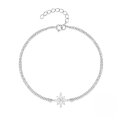wholesale S925 Sterling Silver Women's Bracelet with Snowflake Pendant-0-6