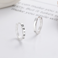 wholesale S925 Sterling Silver "dear" Letter with Small Zircon Accents Ear Clasps, Fashionable for Commuting and Casual Style-0-0