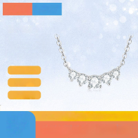 wholesale Metal material first, small batch designer-inspired fairy smile moissanite necklace pendant OEM custom sample or drawing, ODM processing-Platinum 925 silver