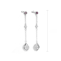 wholesale S925 sterling silver Korean-style women's earrings, small and unique design, dangling diamond-shaped long tassel drop earrings, versatile and elegant ear accessories-0-5