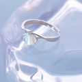 wholesale S925 Sterling Silver Mother of Pearl Shell Women's Ring, Fashionable Minimalist Advanced Niche Design Birthday Gift for Her-0-0