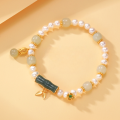 wholesale S925 Sterling Silver Original Design Women's Bamboo Knot Bracelet with Hetian Jade, Jadeite, and Pearl Beads, New Chinese Style National Trend High-End Sense-0-0