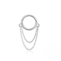 wholesale S925 Sterling Silver Seamless Hoop with Fringe for Women's。-0-6