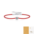 wholesale S925 silver adjustable new stylish moissanite guardian rope bracelet with luxurious temperament for couples' zodiac year red string-0-6
